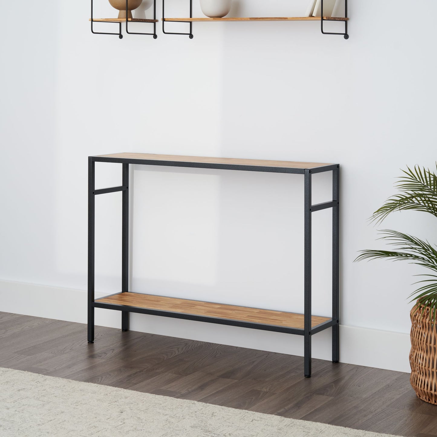 Empty console table in living room