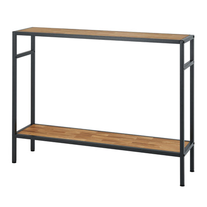 2 tier modern console table with chopstick made top and bottom
