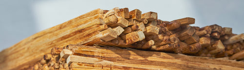 unfinished chopsticks in the process of board making
